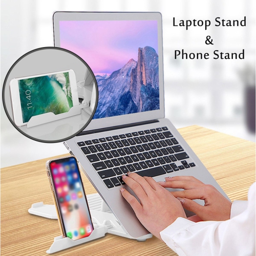Laptop Stand,Foldable Portable Ventilated Desktop Laptop Holder,Universal Lightweight&Adjustable Ergonomic Tray Mount Compatible with