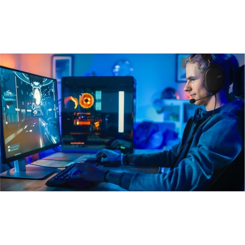 JVC - Ultra Lightweight Wired Gaming Headset with Detachable Microphone, Black