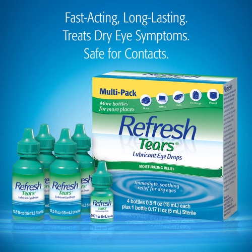 Refresh Tears Lubricant Eye Drops Multi-Pack 4 x 15mL + 1 x 5mL