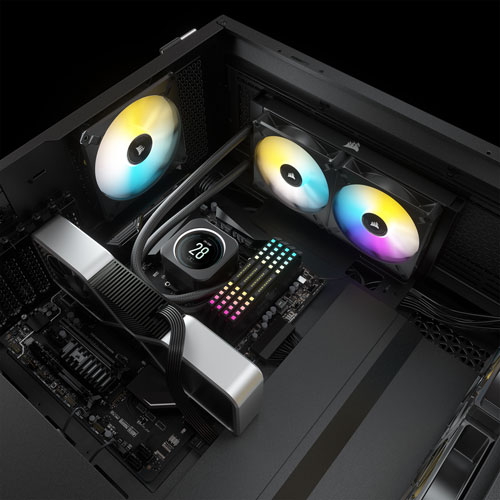 Corsair iCUE H100i Elite 240mm Display Liquid CPU Cooling System
