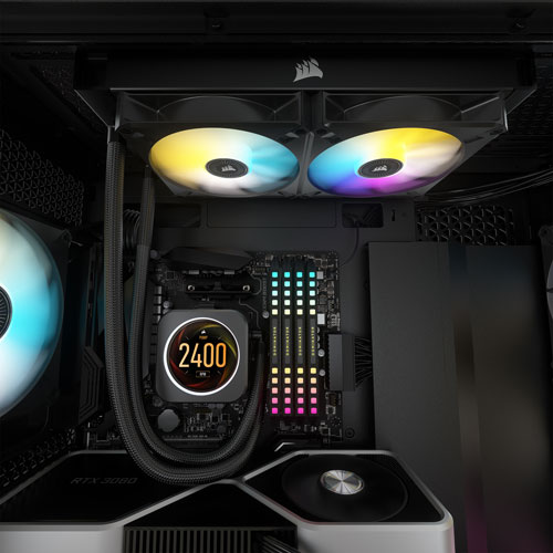 Corsair iCUE H100i Elite 240mm Display Liquid CPU Cooling System