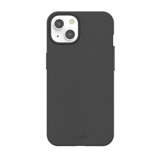 Pela – Étui protecteur écologique et compostable pour iPhone 13, noir