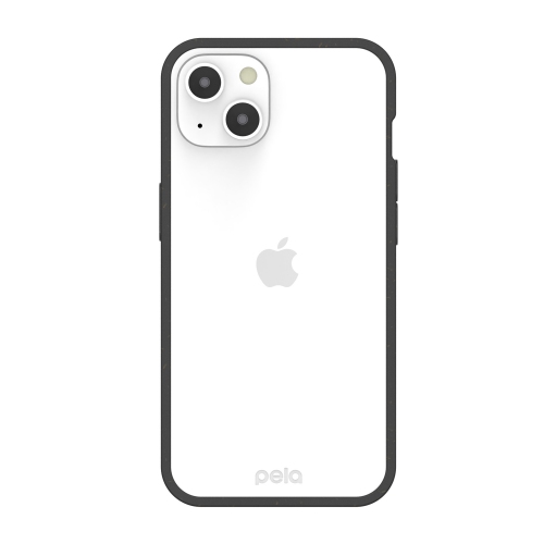 Pela iPhone 13 Clear/Black Compostable Eco-Friendly Clear Case