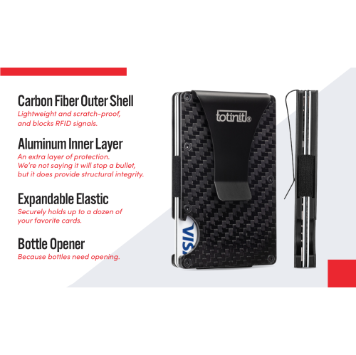 Totinit Vault Carbon Fiber RFID Wallet