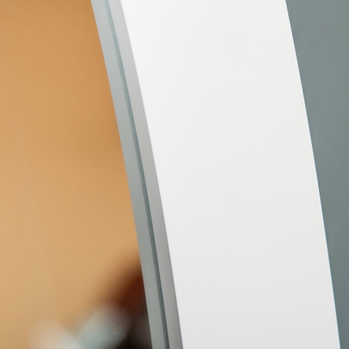 Miroir pleine longueur de HOMCOM, miroir de corps autonome avec cadre ovale, angle réglable pour dressing, chambre, salon, blanc