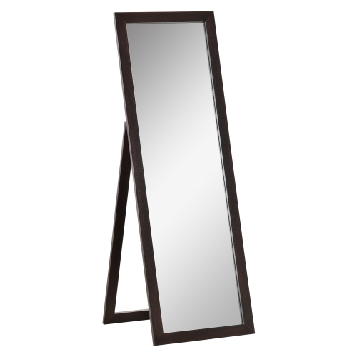 HOMCOM 58 x 20 Full Length Mirror, Floor Standing Mirror, Rectangular Full  Body Mirror for Bedroom, Living Room, Brown