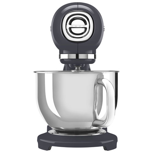 Batteur sur socle à tête inclinable de Smeg - 5,1 pintes - 600 W - Gris ardoise