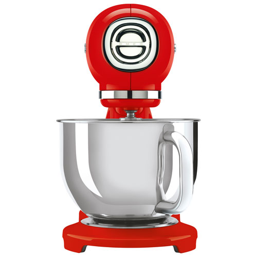 Batteur sur socle à tête inclinable de Smeg - 5,1 pintes - 600 W - Rouge