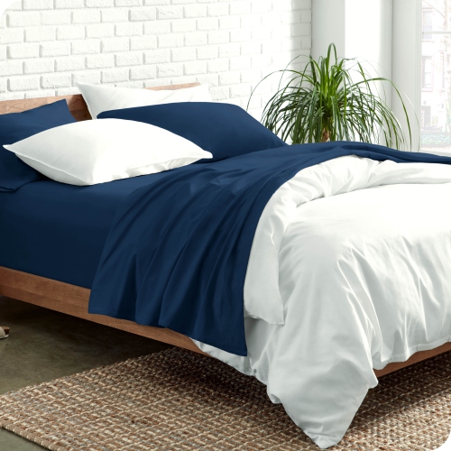 Bare Home 100% Organic Jersey Cotton Sheet Set - Deep Pocket - Lightweight & Breathable - Bedding Sheets & Pillowcases