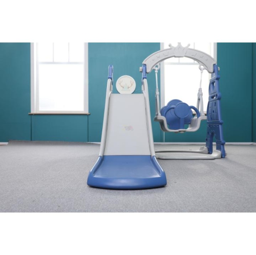 Ensemble de jeu Balançoire et glissoire 3-en-1 pour enfants KidsVIP : glissoire autonome, balançoire, grimpeur avec anneau sphérique, ensemble