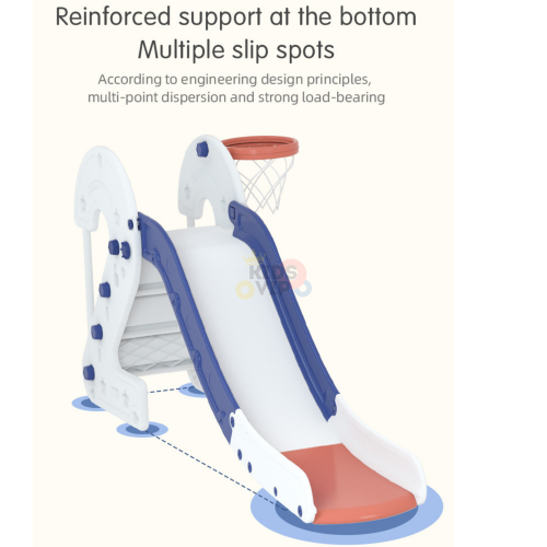 KidsVIP Kids and Toddlers Slide Set 3-in-1 Number Edition Playset Slide w/ Climber and Basketball Hoop - Indoor/ Outdoor Play for Ages 1-4
