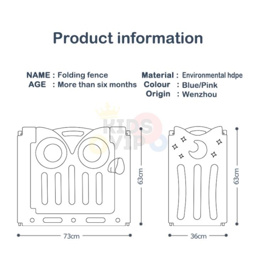 KidsVIP Baby Playpen, Kids 16 Panel Foldable Activity Center Portable Play Yard Baby Gates Infant Safety Fence Enclosure for Indoor/ Outdoor w/
