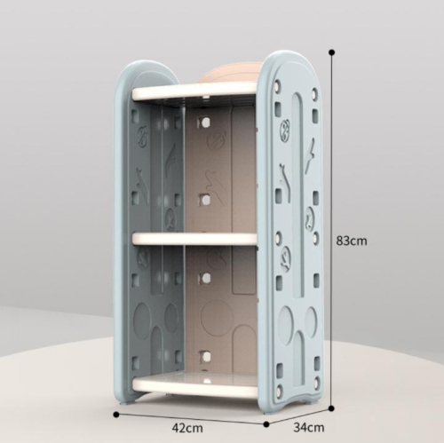 KidsVIP Kids Toy Storage Organizer w/Bins, Storage Boxes, Bookshelves - Multi-Layer Shelving Unit for Bedroom, Playroom, Nursery, Kids Room