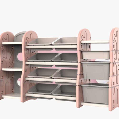 Meuble de rangement de jouets pour enfants KidsVIP avec bacs, boîtes de rangement, étagères - Étagère multicouche pour chambre, salle de jeu, chambre