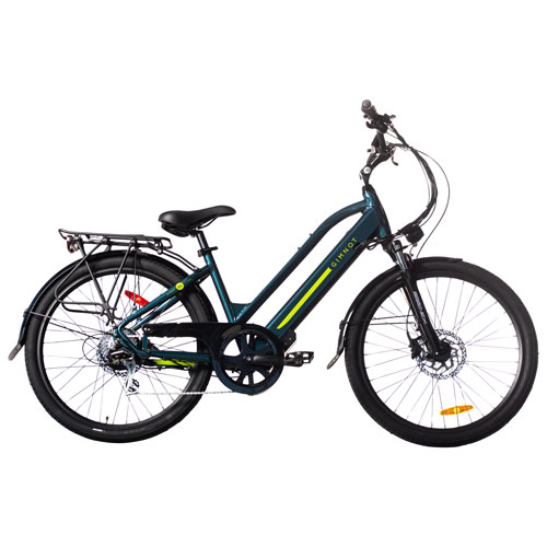 Petit vélo de ville électrique à cadre bas de 500 W D1 de Gimnot avec autonomie maximale de 90 km - Sarcelle - Exclusivité Best Buy