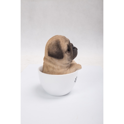 Hi-Line Gift Ltd Teacup Pug Puppy Garden Statue