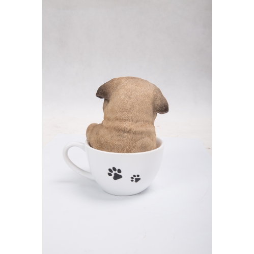Hi-Line Gift Ltd Teacup Pug Puppy Garden Statue
