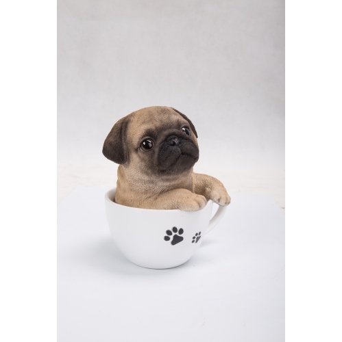 Hi-Line Gift Ltd Teacup Pug Puppy Garden Statue