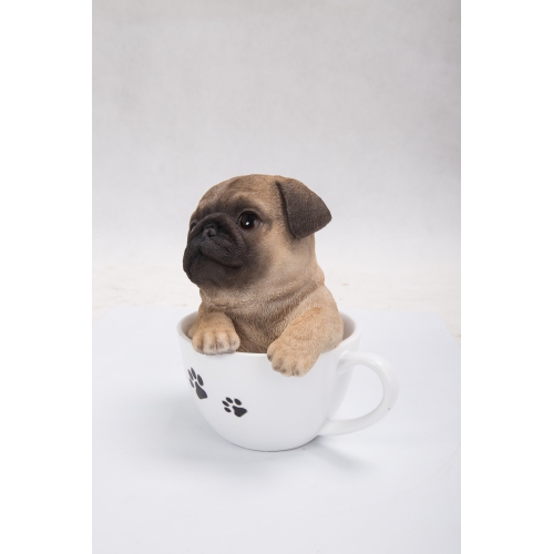 Hi-Line Gift Ltd Teacup Pug Puppy Garden Statue