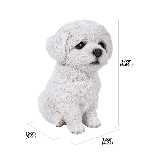 Hi-Line Gift Ltd Maltese Puppy Garden Statue