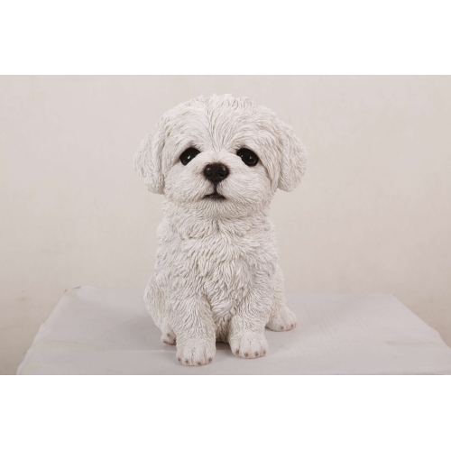 Hi-Line Gift Ltd Maltese Puppy Garden Statue