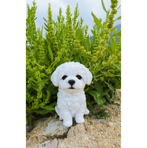 Hi-Line Gift Ltd Maltese Puppy Garden Statue