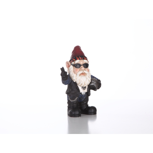 HI-LINE GIFT LTD  Biker Gnome With Sunglasses & Helmet- Gnomad(Hi-Line Exclusive)