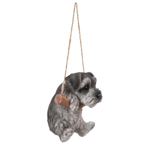 Hi-Line Gift Ltd Hanging Schnauzer Puppy Garden Statue