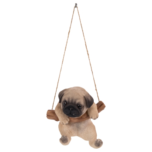 HI-LINE GIFT LTD  Hanging Pug Puppy Garden Statue