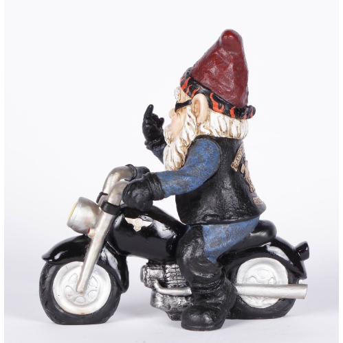 Hi-Line Gift Ltd Middle Finger Biker Gnome