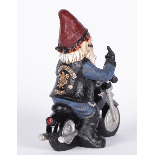 Hi-Line Gift Ltd Middle Finger Biker Gnome