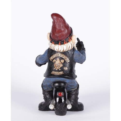 Hi-Line Gift Ltd Middle Finger Biker Gnome