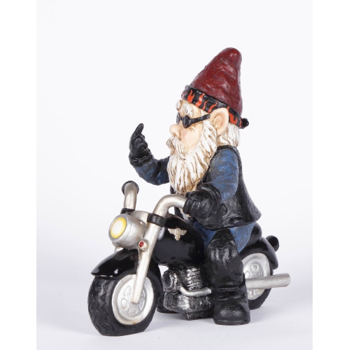 Hi-Line Gift Ltd Middle Finger Biker Gnome