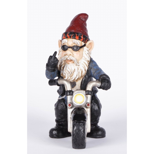 Hi-Line Gift Ltd Middle Finger Biker Gnome
