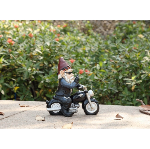 Hi-Line Gift Ltd Middle Finger Biker Gnome