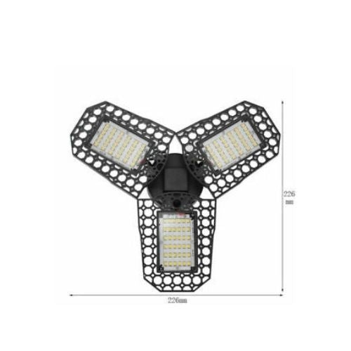 LED Garage Light Super Bright Shop Ceiling Lights Deformable 60W 3-Sided style