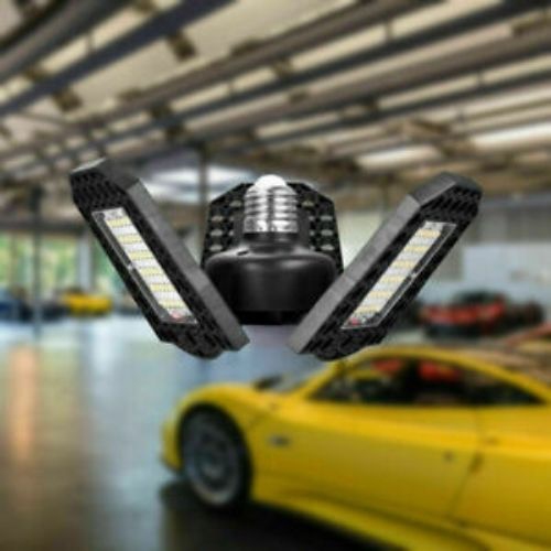 LED Garage Light Super Bright Shop Ceiling Lights Deformable 60W 3-Sided style