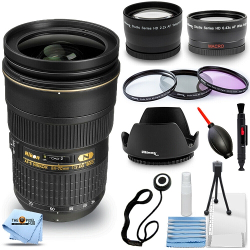 Nikon AF-S Nikkor 24-70mm f/2.8G ED Autofocus Lens (Black) - 12PC