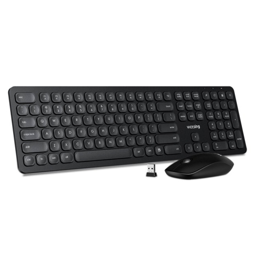 Ensemble clavier et souris sans fil ultramince de 2,4 GHz de Vicks_Noir