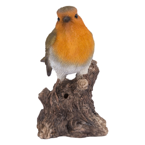 Hi-Line Gift Ltd Motion Activated Singing Robin On Stump