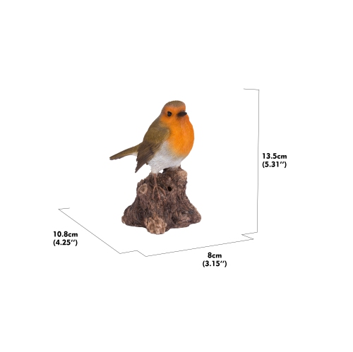 Hi-Line Gift Ltd Motion Activated Singing Robin On Stump