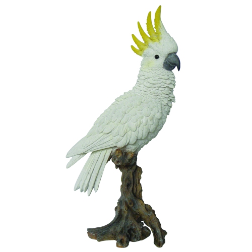 HI-LINE GIFT LTD  Cockatoo On Branch Garden Statue