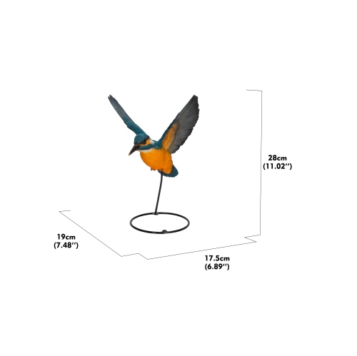 Hi-Line Gift Ltd Flying-Off Kingfisher Garden Statue