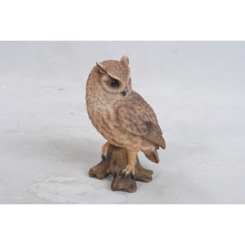 Hi-Line Gift Ltd Small Screech Owl On Stump