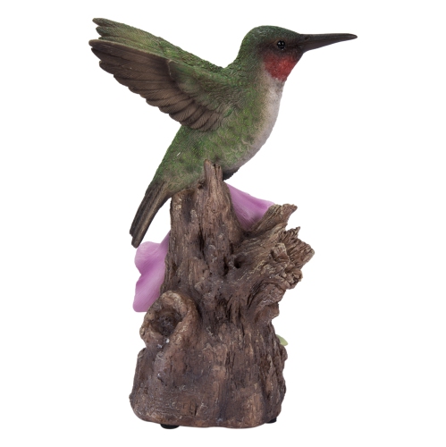 HI-LINE GIFT LTD  Motion Activated Singing Hummingbird On Foxglove