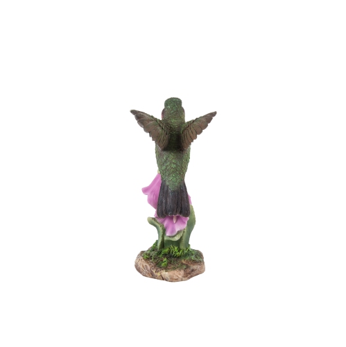 Hi-Line Gift Ltd Hummingbird On Foxglove Garden Statue