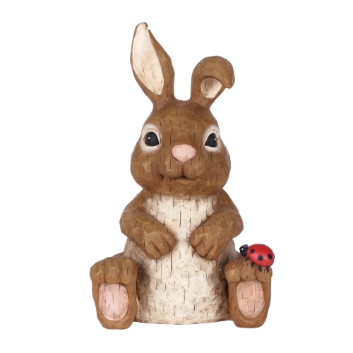 HI-LINE GIFT LTD  Rabbit Sitting With Ladybug