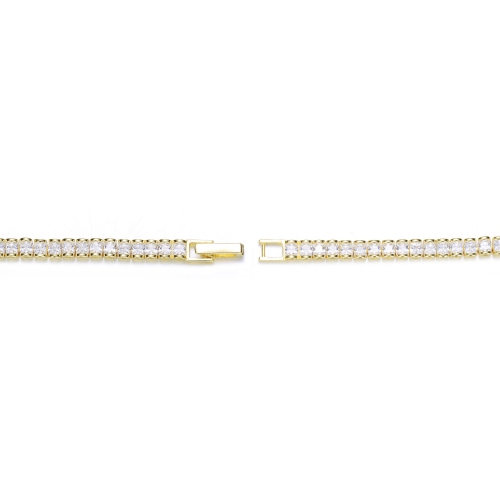 Rozzato Sterling Silver Gold Plated Cubic Zirconia Graduating Bracelet