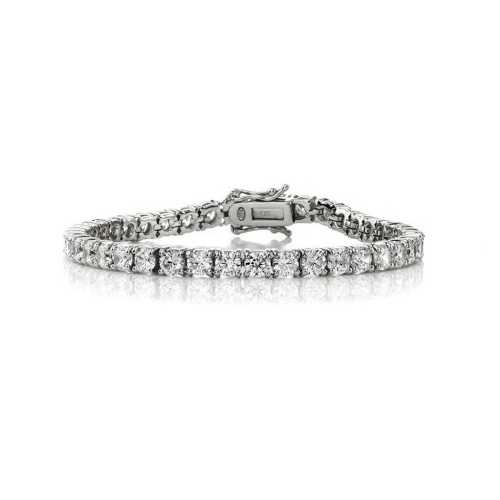 Rozzato Sterling Silver Cubic Zirconia Tennis Bracelet