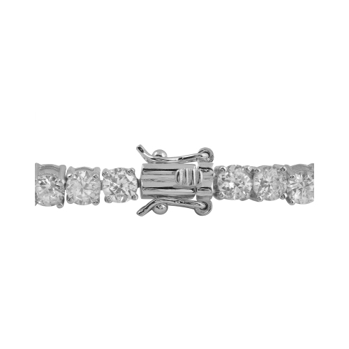 Rozzato Sterling Silver Cubic Zirconia Tennis Bracelet